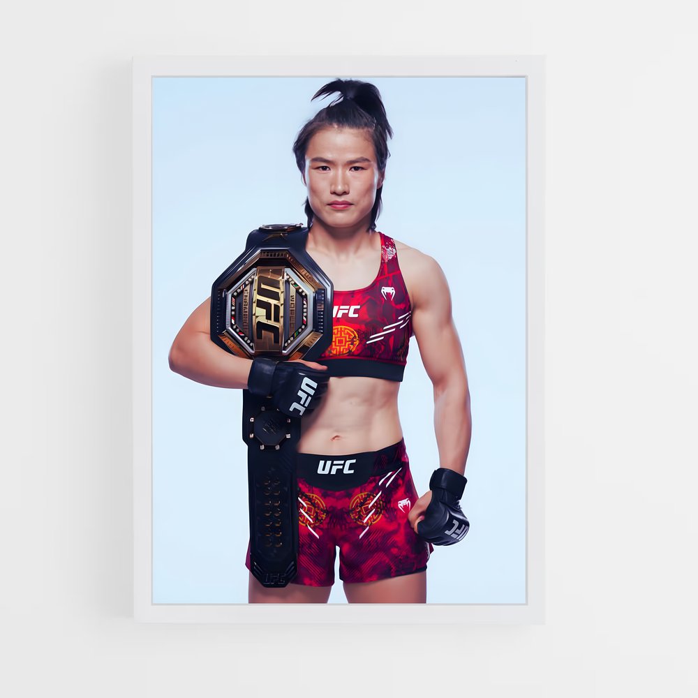 Poster Zhang de weili – affiche MMA (vue 3)